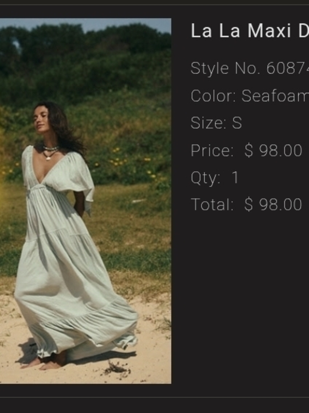 Free People Maxi Dress in Seafoam - Flowing V-Neck Women's Dress